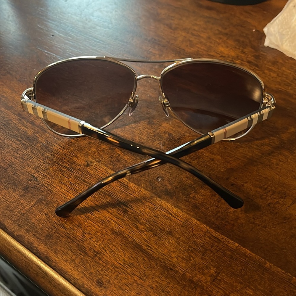 Burberry- Gold Aviator Sunglasses